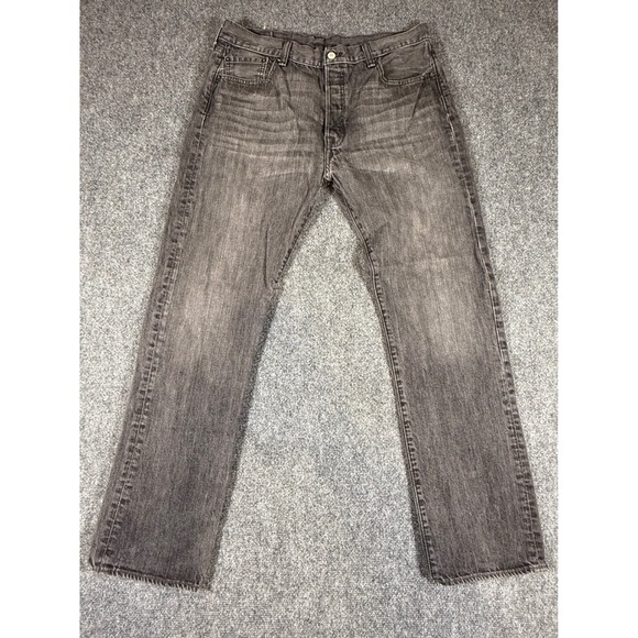 Levi's Other - Levi's Jeans Mens 36x34 501 Gray Wash Straight Leg Button Fly Faded Y2K Punk